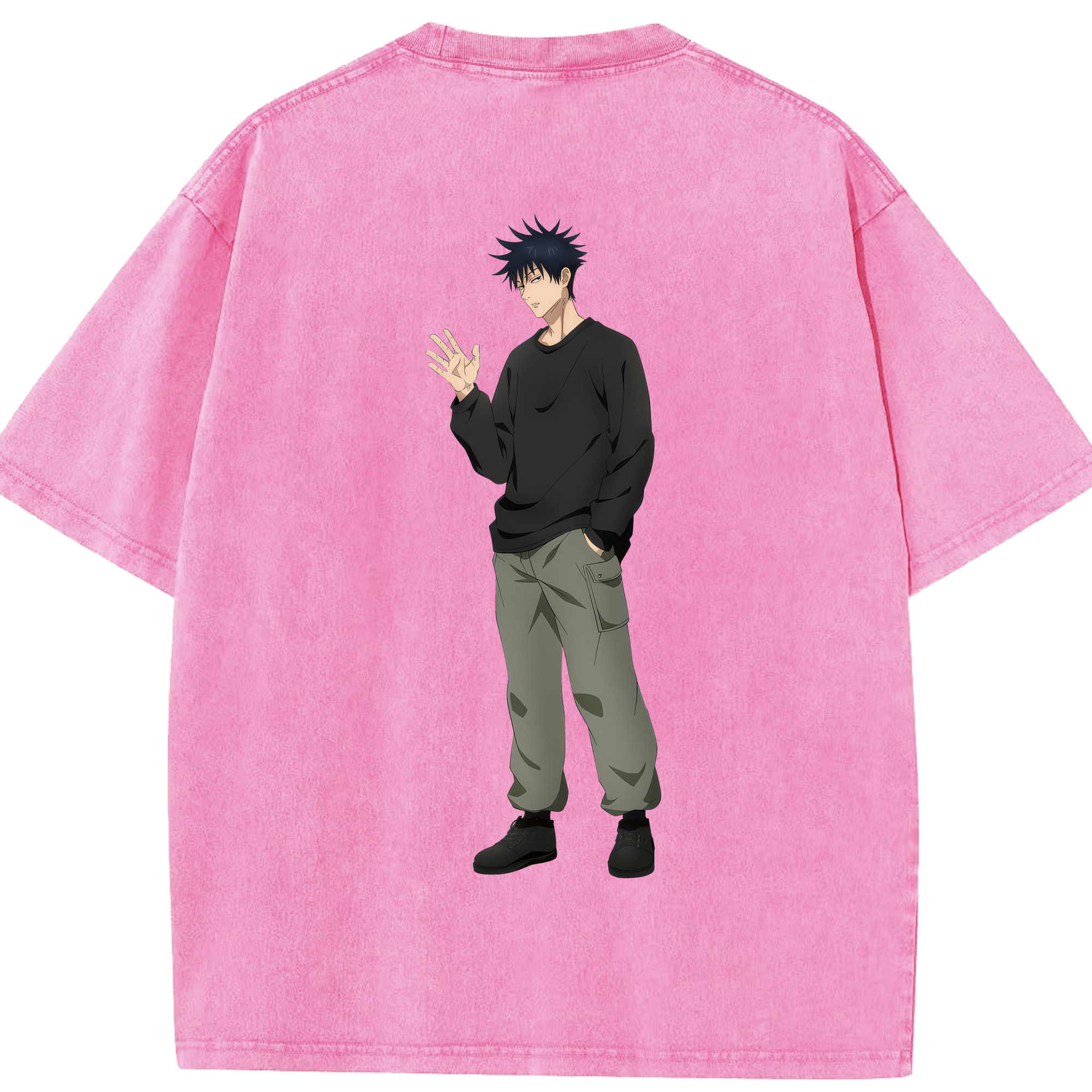 （画像用） 呪術廻戦 Jujutsu Kaisen 綿100% ヴィンテージ風 半袖Tシャツ（背面プリント）